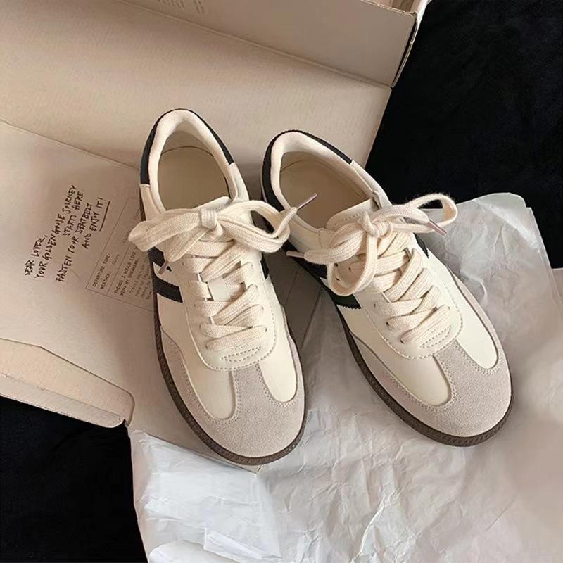 Casual board shoes spring retro classic versatile color matching platform casual sports board shoes German training shoes women's tide spring and aut