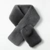 Winter Fur Scarf D Gray  Gift Lala Canvas Bag   Lalaf230 