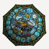Water Delivery Truck Art Pattern Umbrella, Portable and Foldable Design, 8 Ribs, a Casual Accessory for Halloween, Christmas, and Birthday Gifts.