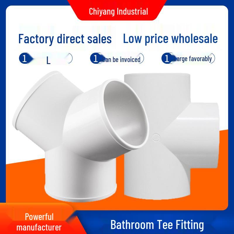 Y-Shaped Plastic Ventilation Tee Joint for Bathroom Heater, Exhaust, and Range Hood - Fresh Air Flow, 100mm