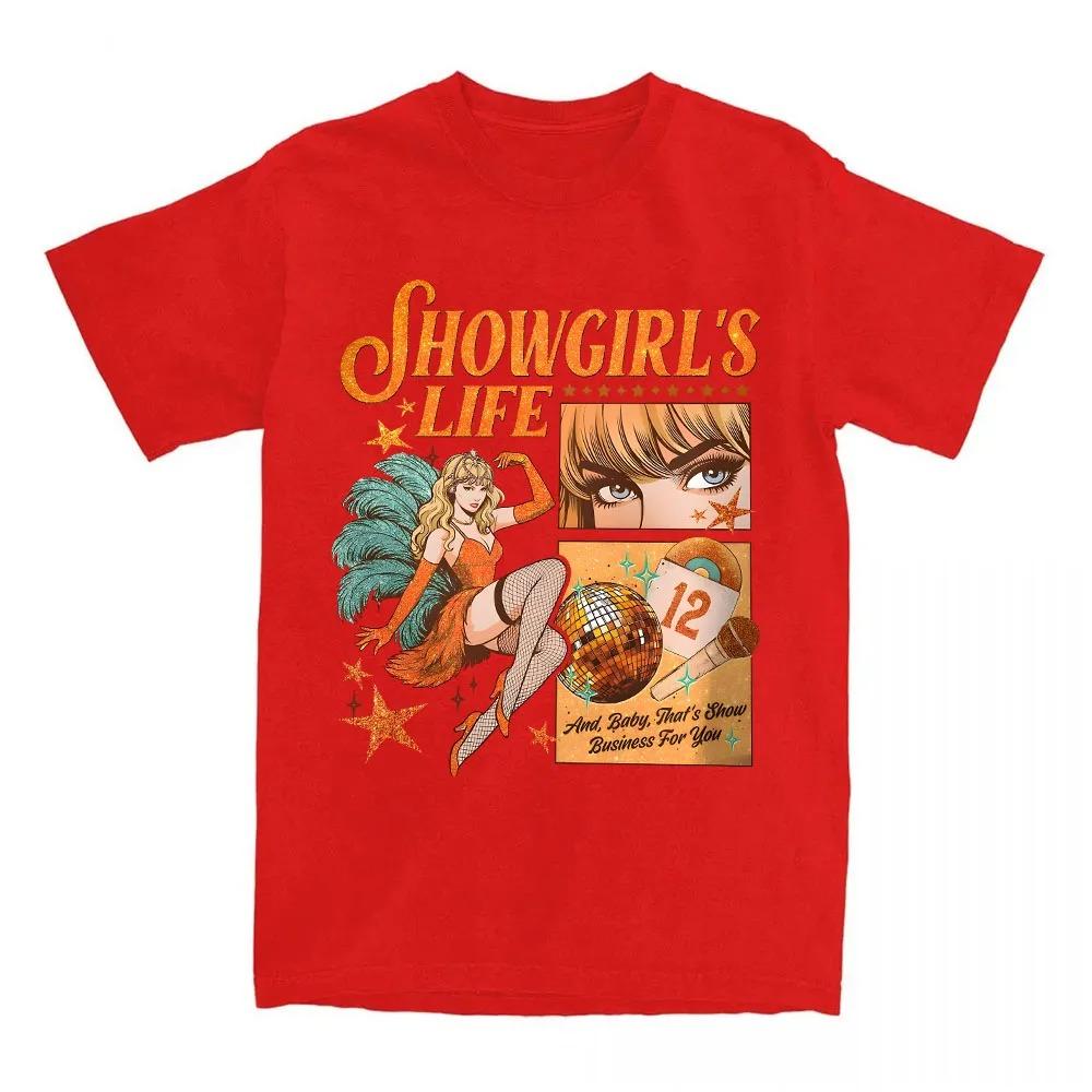 Women Tees The Life of A Showgirl Graphic T-shirt Casual Short Sleeve Tshirts for Female Unisex Streetwear Print T Shirt Classic