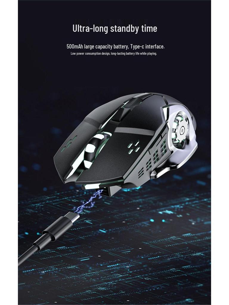 Dual-Mode Bluetooth Wireless Silent Gaming and Office Mouse