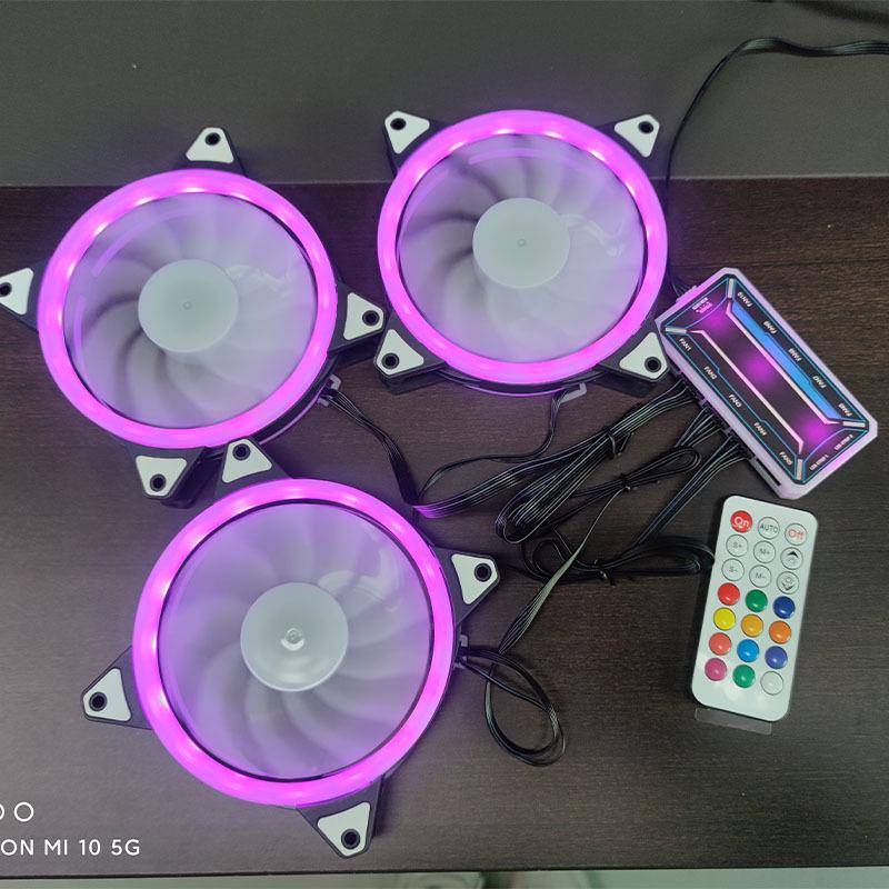 

12 см RGB LED ультра-тихий вентилятор охлаждения корпуса настольного компьютера
