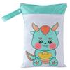 Special Offer Promotion Series 25*35cm Carton Wet Bags Polyester Waterproof Swimsuit Bag Double Pocket Baby Diaper Dry Wet Bag
