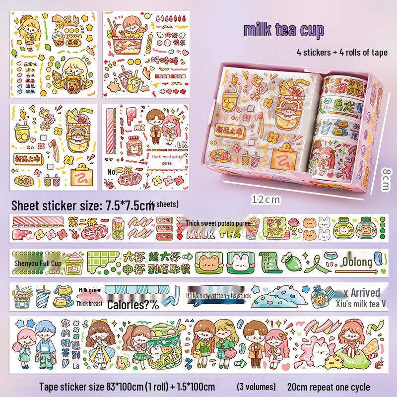 Adorable Cartoon Sticker Box Set for Journals and Kids' Scrapbooks