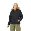 Womens/Ladies Short Quilted Detachable Hood Padded Jacket