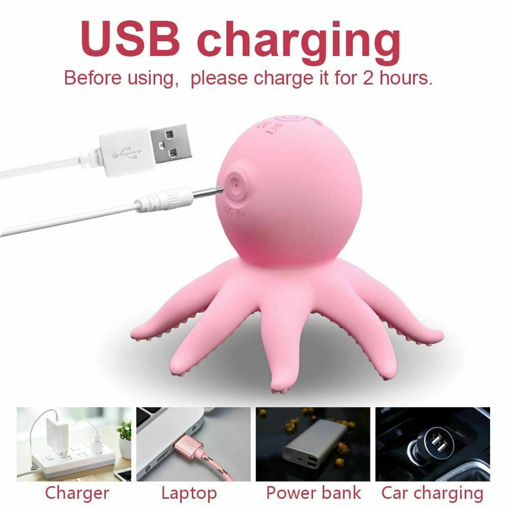 10 Speeds Ridged Pink Clitoris  Nipples Stimulator Clitoral S