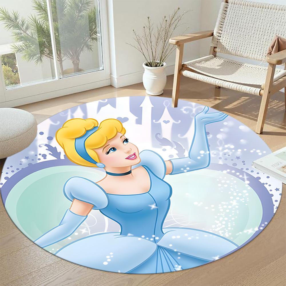Cinderella's Round Carpet Suitable for Balcony Outdoor Entryway Playrooms Anti-slip Round Rug Office home decor Wedding Party Gift