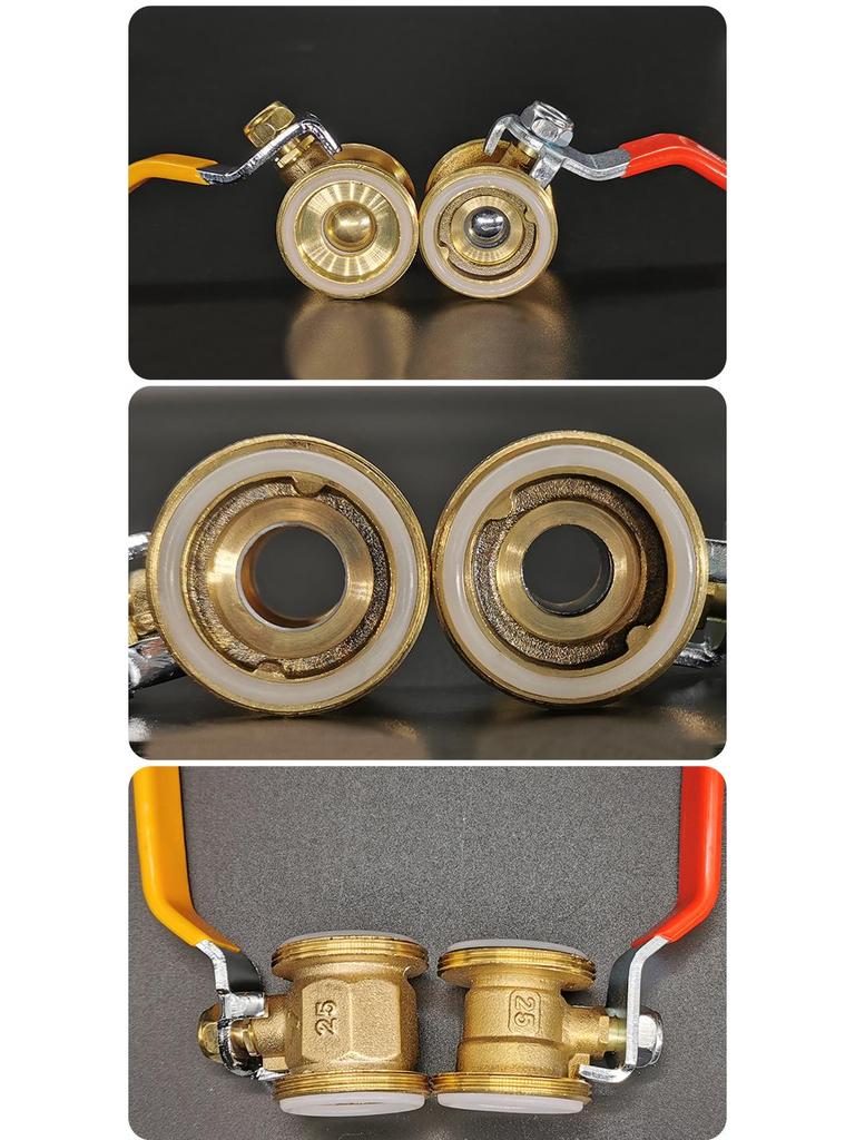 All-Copper PPR Double Union Ball Valve for Hot Melt Pipe - 20mm, 25mm, 32mm (1/2", 3/4", 1")