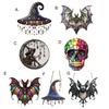 2Pcs Halloween Sun Catcher 2D Acrylic Witch Hat Hanging Ornament