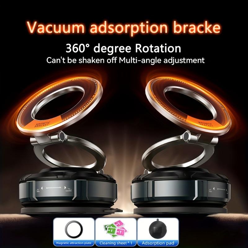 Car Mount 360 Degree - Rotatable Adjustable Vacuum Magnetic Car Phone Holder, Magnetic Phone Holder for Car/Gym, Suitable for IPhoneAnd Android Phones