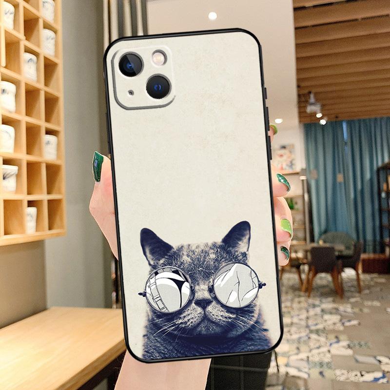 Applicable IPhone16 Mobile Phone Case New Couple Animal Cute Cat Mobile Phone Case Cat Phone Case