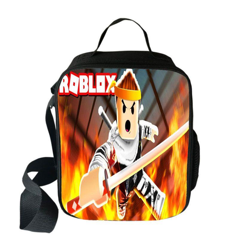 Spacious Roblox Insulated Lunch Bag For Kids With Adjustable Shoulder Strap