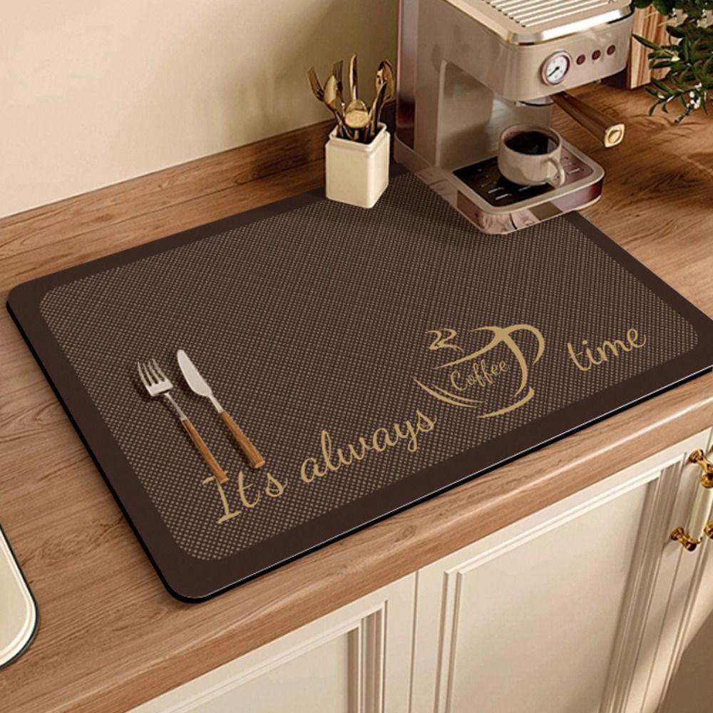 Thickened Coffee Machine Mat Absorbent Tableware Pad Dinnerware Rug Kitchen Drain Pad  Kitchen