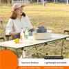 Rolling Fold Table Aluminum Camping Table Portable Picnic Table with Carry Bag Lightweight Outdoor Desk for Beach Hiking Travel