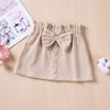 Dětská móda Ležérní sukně Jednobarevná Mašle Jednořadé Zapínání Krátká sukně