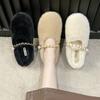 Chaussures en Coton pour Femmes 2026 Automne Hiver Nouvelles Légères Confortables Semelle Souple Chaussures Pelucheuses Extérieur Antidérapantes Mode Ballerines Décontractées