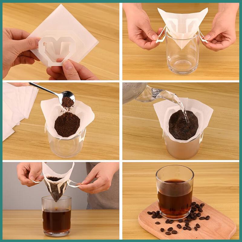 Shangqi Thickened V-Shape Disposable Drip Coffee Filter Bags, 120 Count