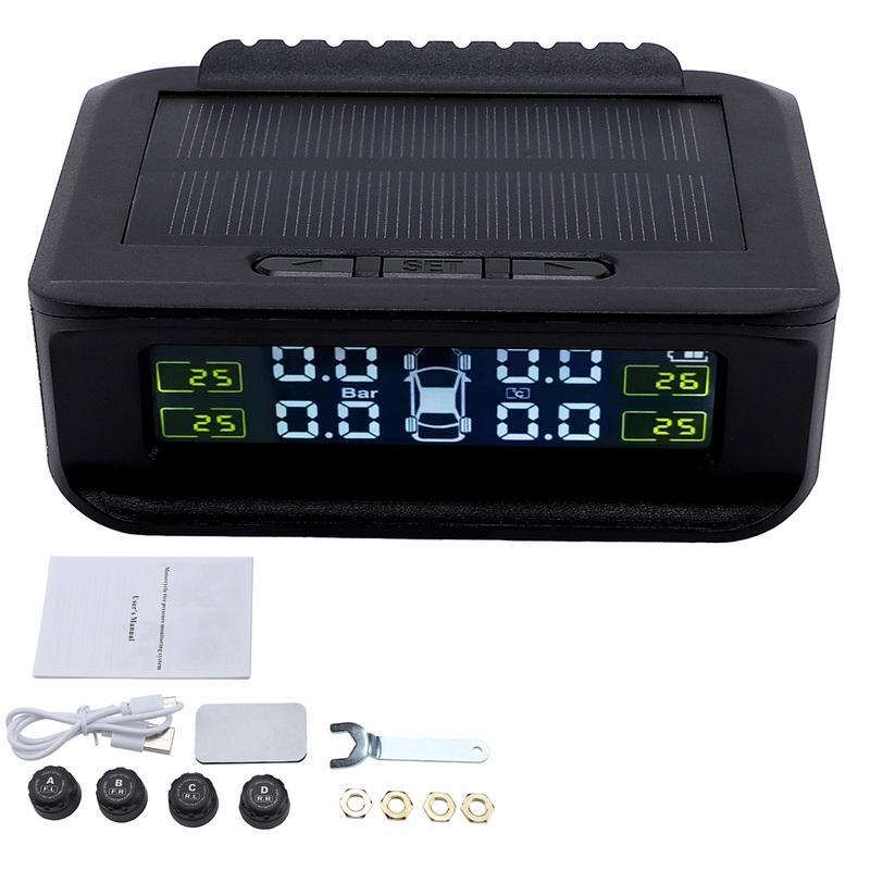 Tire Pressure Monitoring System Digital Display Tire Pressure Alarm System With UV Environmental Heat Dissipation Holes