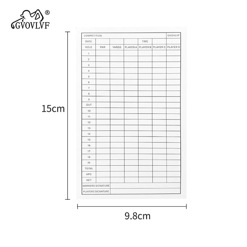 20pcs Golf Scorecard Score Sheet Tracking Record Stat Card Double Sided Printed Golf Shot and Stat Tracking Scorecards Golf Game 5