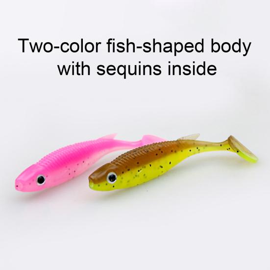 10 Stück 6,5 cm / 2,8 g Paddelschwanz Weichköder Weitwurf Sinkend Bionisch Künstlicher Swimbait Süßwasser Salzwasser Forellenbarsch Angeln