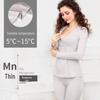 Maternity Fall Pajama Set - Nursing Friendly Cotton Thermal Wear for Pregnancy and Postpartum