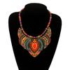 Vintage Damen Halskette mit Strass-Anhänger, Bib-Halskette, Statement-Tribal-Schmuck, Geschenk