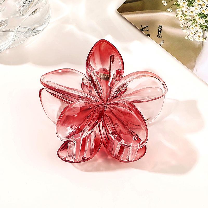 Flower Hair Claws Transparent Hairpin Sweet Ponytail Hair Accessories