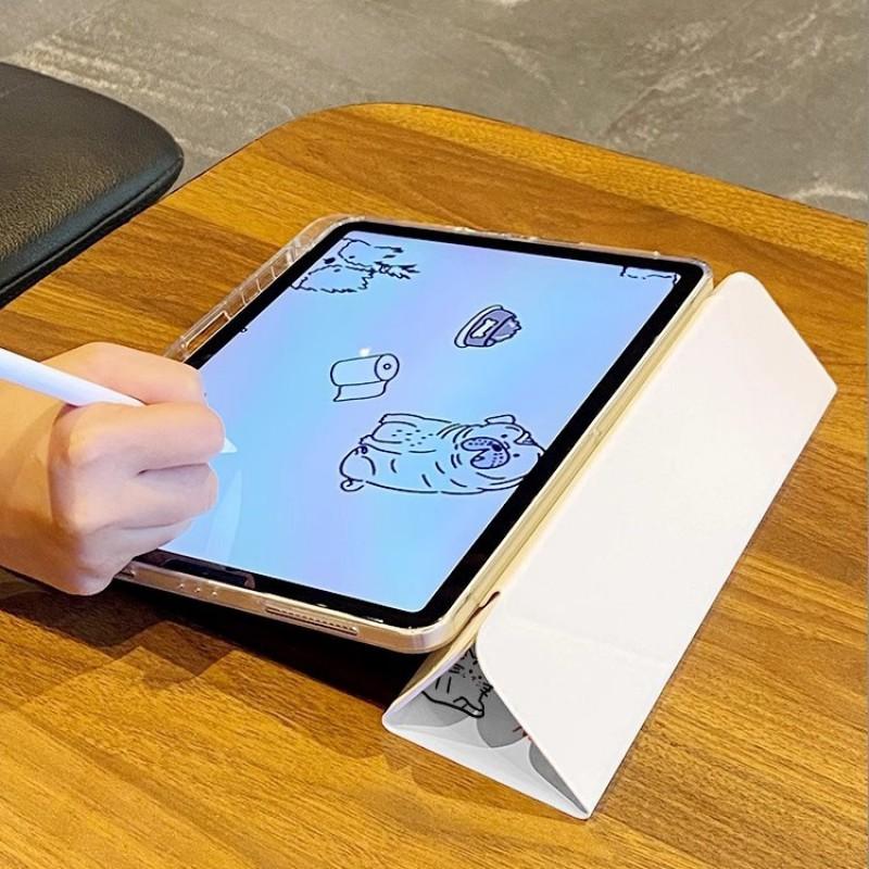 IPad Pro 11 Case With Pencil Slot Air 7 Slim Protective Cover Kickstand Cartoon Animal Design