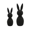 3D Nordic Style Easter Rabbit Figurines Set of 2 Plastic For home Decor Ornament 11cm 16cm Size White Pink Black Blue