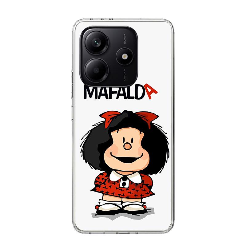Cartoon Cute Mafalda Case Phone Cover for Xiaomi Redmi Note 14 13 12S 12 11S 11 11T 11E 10S 10 Pro Plus 9 9S 5G + Trend Fundas
