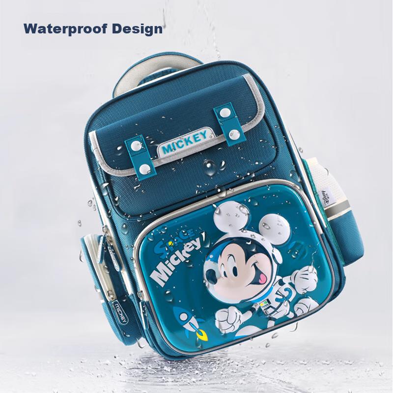 Disney Backpack for Primary School Boys Grades 1-4, Lightweight Spine-Protecting Shoulder Bag for Children