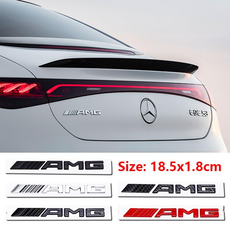 XUY2 Benz Rear Trunk Emblem Stickers ABS Car AMG Logo Badge Decal For Mercedes Benz AMG A B C E G W211 W203 W204 W210 W124 Accessorie