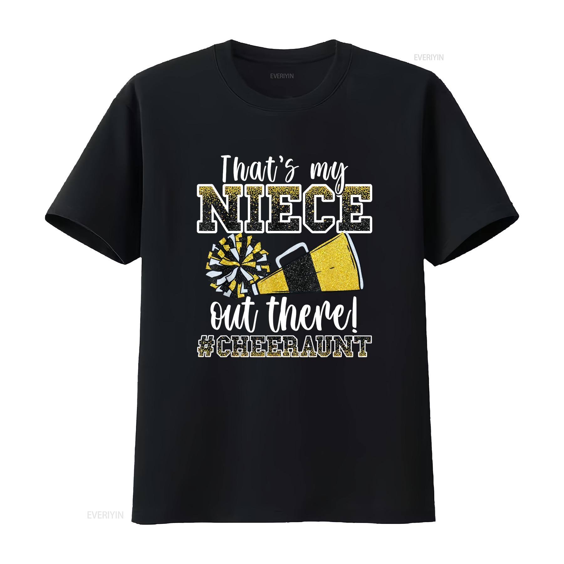 

That s My Niece Out There Funny Loud Proud Cheer Aunt Auntie T Shirt vintage Washed Comfortable homme fashion graphic Versatile 4XL