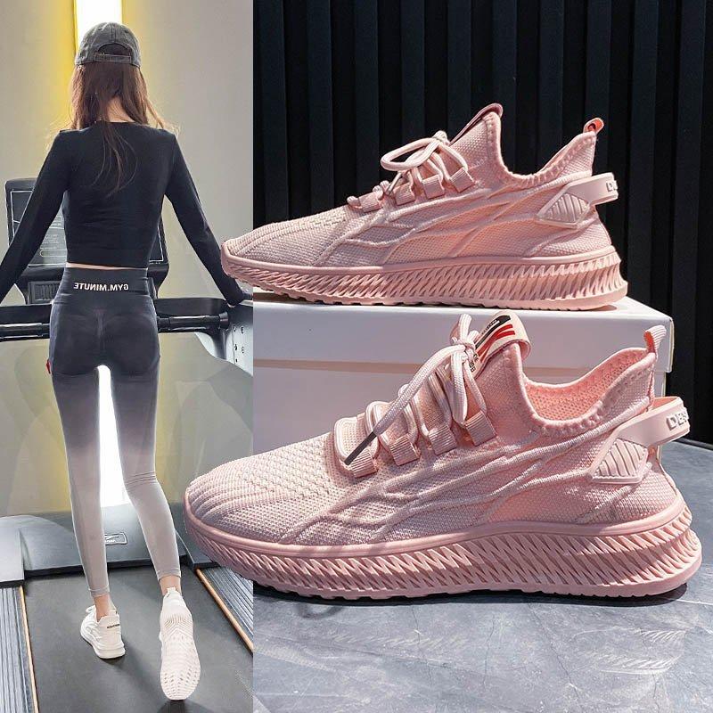 Wiosna i Jesień Nowe Siateczkowe Buty Casualowe dla Kobiet Latające Oddychające Sneakersy dla Kobiet Modne Buty Damskie