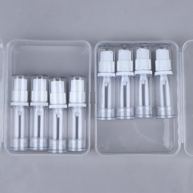 5/10/15ml Airless-Pumpflaschen-Set Tragbar Klar Leer Nachfüllbar Vakuumpumpe Reise Leere Kosmetikbehälter Probenverpackung