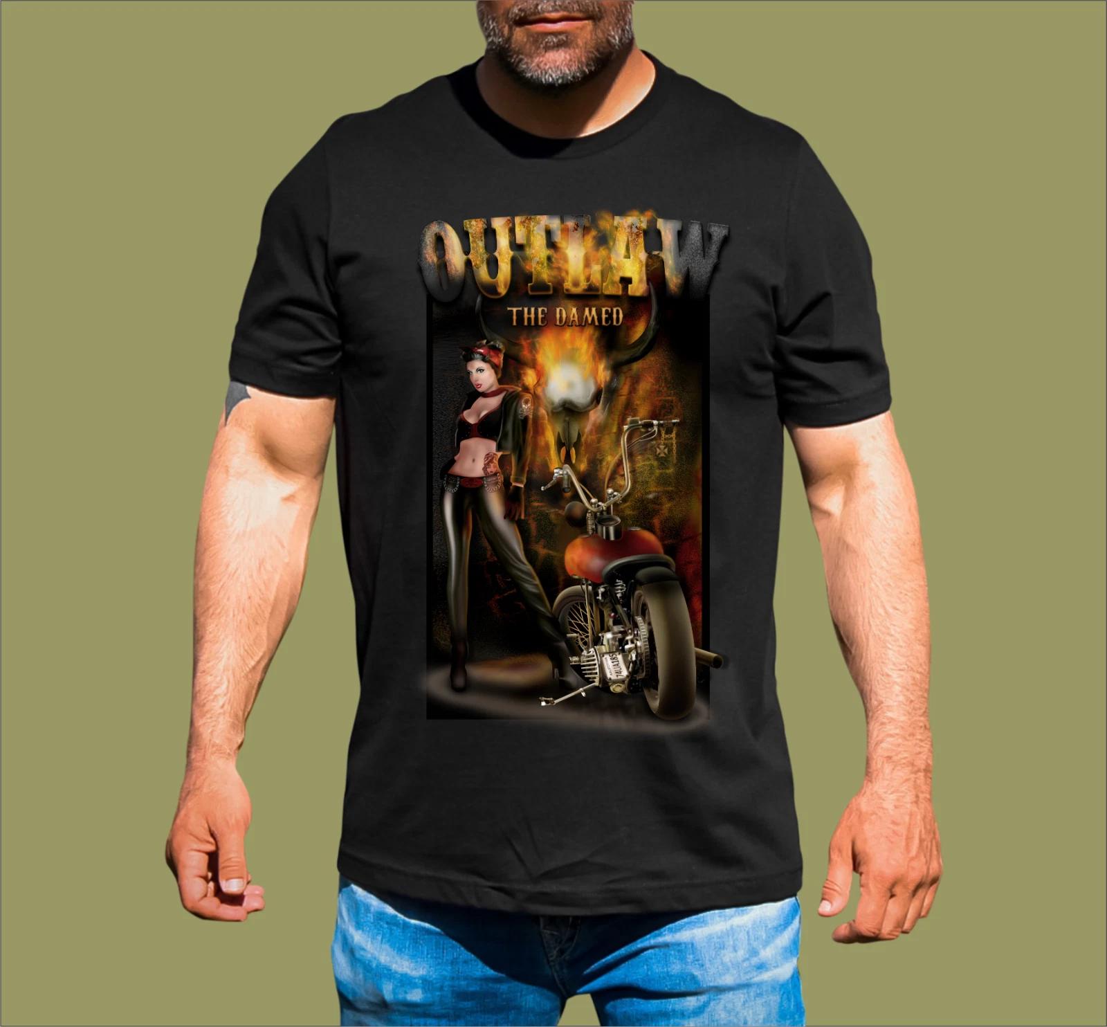 OUTLAW MOTORCYCLE T-SHIRT L