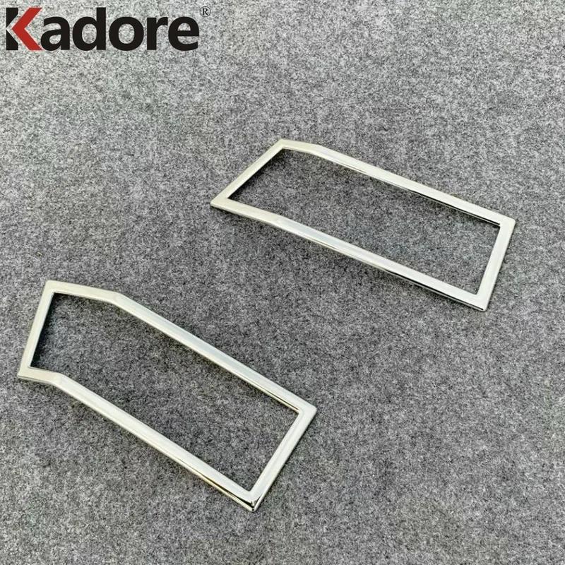 Rear Fog Light Lamp Cover Trim For Mitsubishi Delica D:5     Chrome Car Tail Foglight Bezel Trims Accessories