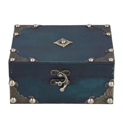 Caja de Almacenamiento de Joyería Vintage Multifuncional Clásica de Madera para Adornos