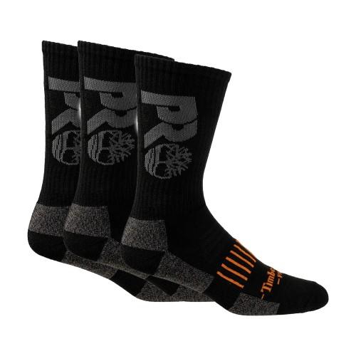 TIMBERLAND PRO Men's Big Logo Crew Socks (Pack of 3)
