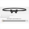 New Bowknot Leather Belt Solid Color Adjustable Thin Belt Simple Waist Chain for Jeans