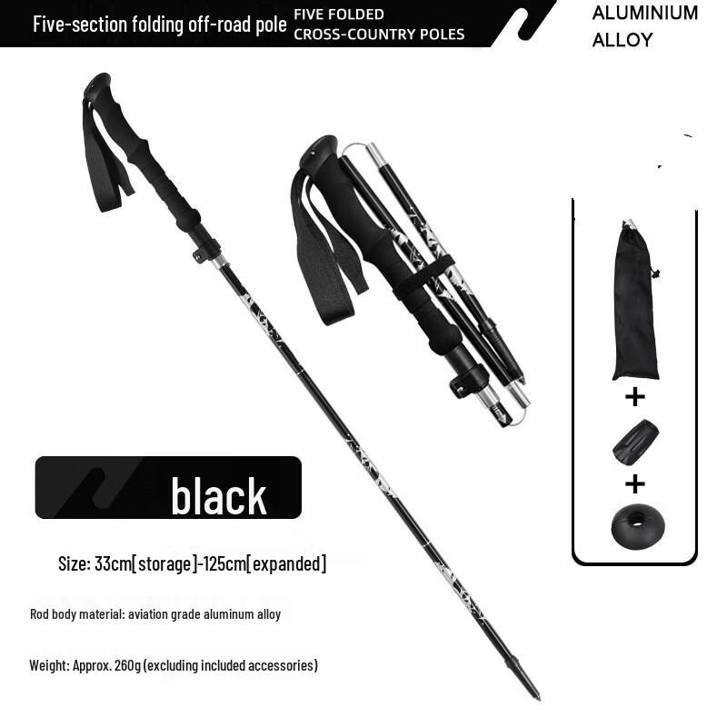 Tolex Aluminum Folding Multifunction Trekking Pole