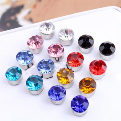 24 Teile/satz Magnetische Nicht-Piercing Clip Runde Strass Ohrstecker Schmuck