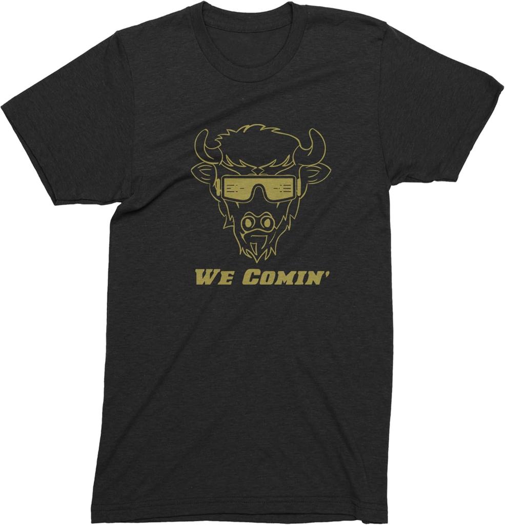We Coming Coach Prime Colorado Mens T-Shirt Soft Cotton Graphic Tee