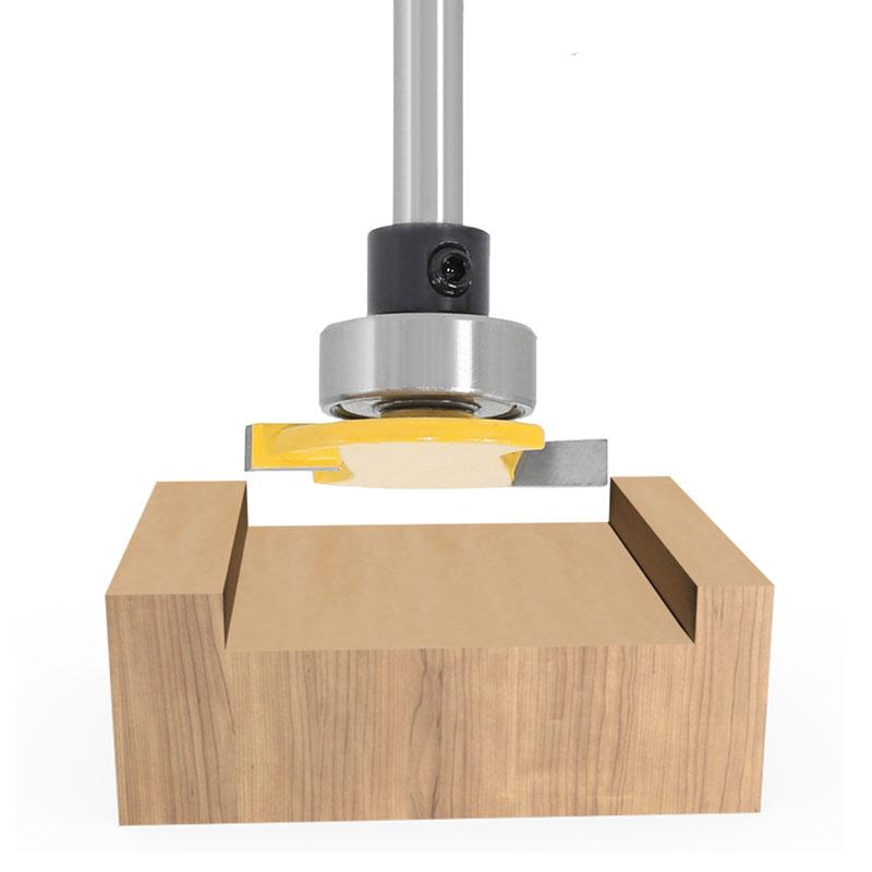 1/2pc 6mm 1/4inch Shank Handle Belt Bearing T Cutter Slotting Knife Router Bit Carpenter's Notch Knife