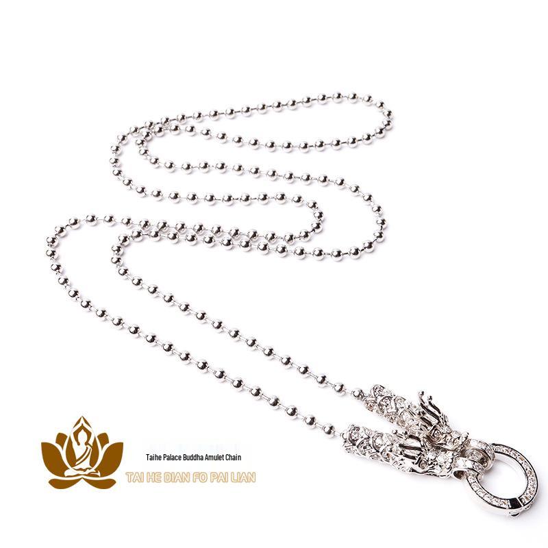 18K vergoldete Drachenkopf-Amulett-Halskette mit mikrogefassten Diamanten - Unisex-Mode