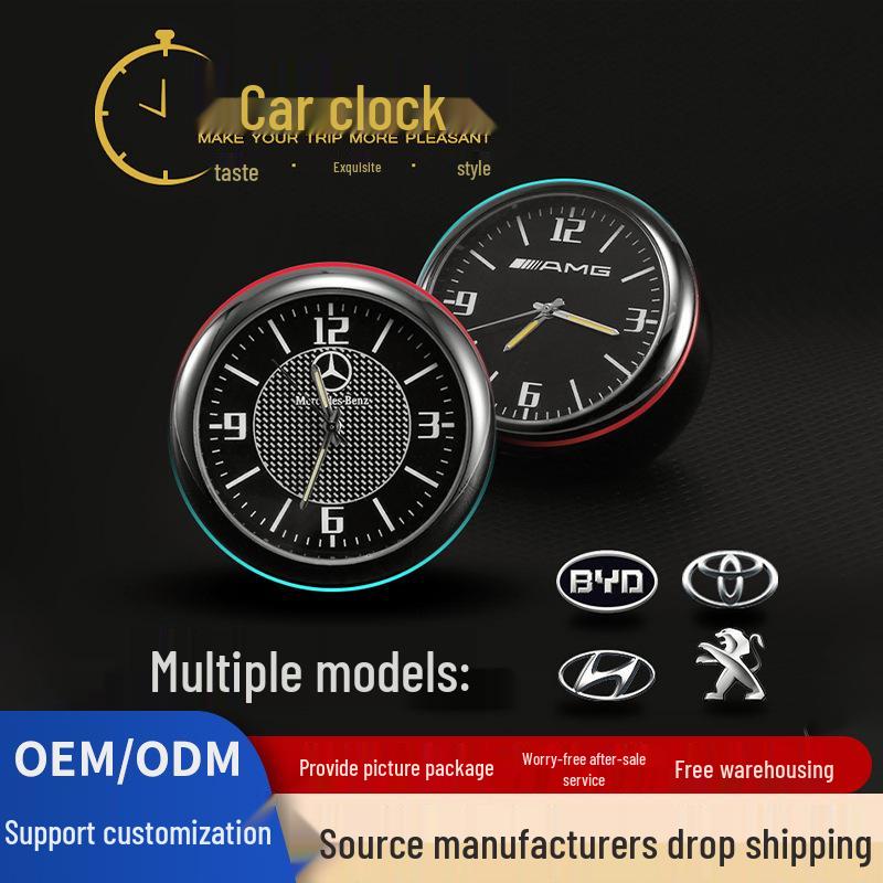 Luminous Digital Car Clock Quartz Watch Ornament