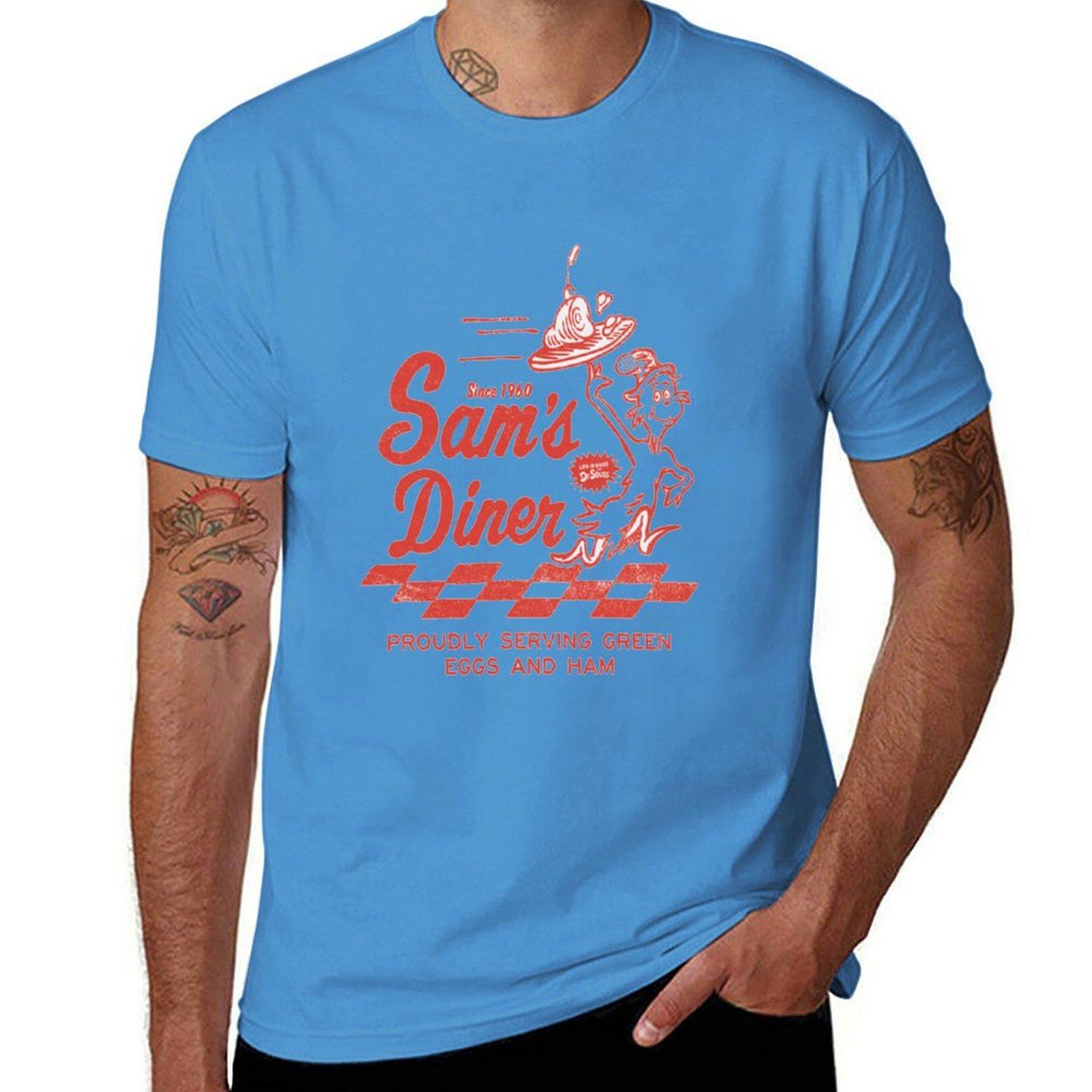 Sams Diner since 1960 Tshirt quickdrying boys animal print anime clothes men t shirts S