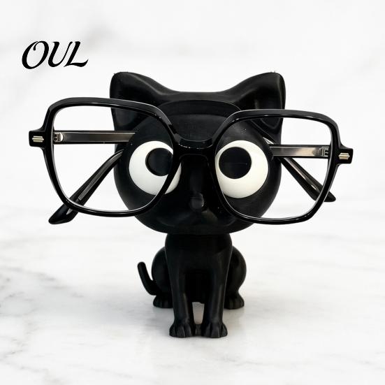 Comfortable Grip Glasses Holder 3D Printed Cat Eyeglasses Frame Riser Display Stand, Eyeglass Carved Organizer Organizer, Storage Rack for Dresser