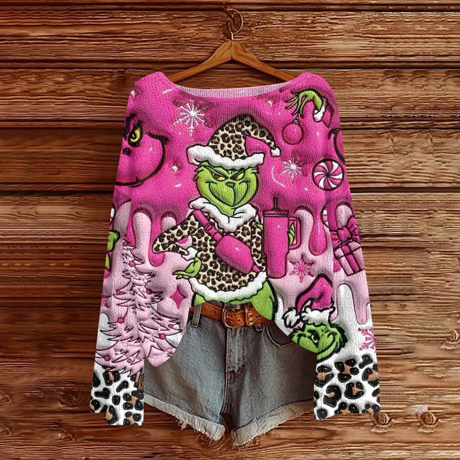 

Рождественские толстовки для детей, вязаные свитера для мальчиков и девочек, симпатичные рубашки, осенние свитера с круглым вырезом, топы 140